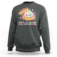 Dont Let Anyone Dull Your Sparkle Cute Rainbow Dumpling Squishy Graphic Sweatshirt