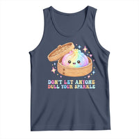 Dont Let Anyone Dull Your Sparkle Cute Rainbow Dumpling Squishy Graphic Tank Top