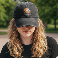 Dont Let Anyone Dull Your Sparkle Cute Rainbow Dumpling Squishy Graphic Washed Cotton Baseball Cap