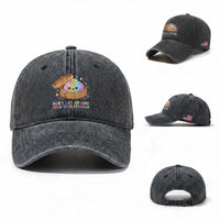 Dont Let Anyone Dull Your Sparkle Cute Rainbow Dumpling Squishy Graphic Washed Cotton Baseball Cap
