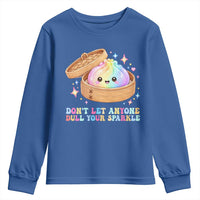 Dont Let Anyone Dull Your Sparkle Cute Rainbow Dumpling Squishy Graphic Youth Sweatshirt