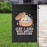 Just A Girl Who Loves Squishies Garden Flag Cute Rainbow Dumpling Squishy Graphic