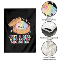 Just A Girl Who Loves Squishies Garden Flag Cute Rainbow Dumpling Squishy Graphic