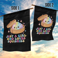 Just A Girl Who Loves Squishies Garden Flag Cute Rainbow Dumpling Squishy Graphic