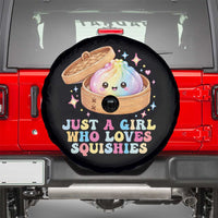 Just A Girl Who Loves Squishies Spare Tire Cover Cute Rainbow Dumpling Squishy Graphic