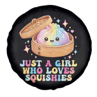 Just A Girl Who Loves Squishies Spare Tire Cover Cute Rainbow Dumpling Squishy Graphic
