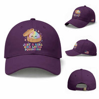 Just A Girl Who Loves Squishies Baseball Cap Cute Rainbow Dumpling Squishy Graphic