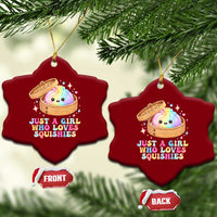 Just A Girl Who Loves Squishies Ceramic Ornament Cute Rainbow Dumpling Squishy Graphic