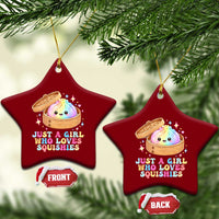 Just A Girl Who Loves Squishies Ceramic Ornament Cute Rainbow Dumpling Squishy Graphic