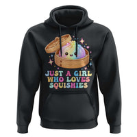 Just A Girl Who Loves Squishies Hoodie Cute Rainbow Dumpling Squishy Graphic