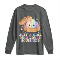 Just A Girl Who Loves Squishies Long Sleeve Shirt Cute Rainbow Dumpling Squishy Graphic