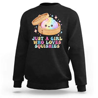 Just A Girl Who Loves Squishies Sweatshirt Cute Rainbow Dumpling Squishy Graphic