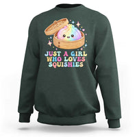 Just A Girl Who Loves Squishies Sweatshirt Cute Rainbow Dumpling Squishy Graphic