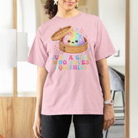 Just A Girl Who Loves Squishies T Shirt For Women Cute Rainbow Dumpling Squishy Graphic