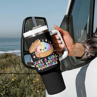 Just A Girl Who Loves Squishies Tumbler With Handle Cute Rainbow Dumpling Squishy Graphic