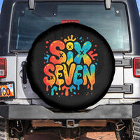 Fun Six Seven Graffiti Spare Tire Cover Funny 67 Meme Gen Alpha Slang Streetwear Hip Hop - Wonder Print Shop