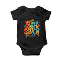 Fun Six Seven Graffiti Baby Onesie Funny 67 Meme Gen Alpha Slang Streetwear Hip Hop - Wonder Print Shop
