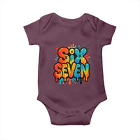 Fun Six Seven Graffiti Baby Onesie Funny 67 Meme Gen Alpha Slang Streetwear Hip Hop - Wonder Print Shop