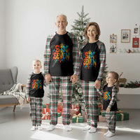 Fun Six Seven Graffiti Plaid Pajama Set Funny 67 Meme Gen Alpha Slang Streetwear Hip Hop - Wonder Print Shop