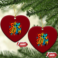 Fun Six Seven Graffiti Ceramic Ornament Funny 67 Meme Gen Alpha Slang Streetwear Hip Hop - Wonder Print Shop