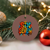 Fun Six Seven Graffiti Ceramic Ornament Funny 67 Meme Gen Alpha Slang Streetwear Hip Hop - Wonder Print Shop