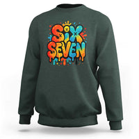 Fun Six Seven Graffiti Sweatshirt Funny 67 Meme Gen Alpha Slang Streetwear Hip Hop - Wonder Print Shop