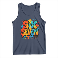 Fun Six Seven Graffiti Tank Top Funny 67 Meme Gen Alpha Slang Streetwear Hip Hop - Wonder Print Shop