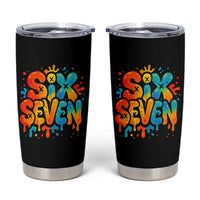 Fun Six Seven Graffiti Tumbler Cup Funny 67 Meme Gen Alpha Slang Streetwear Hip Hop - Wonder Print Shop