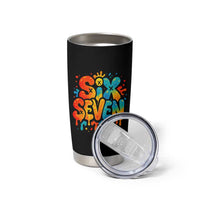 Fun Six Seven Graffiti Tumbler Cup Funny 67 Meme Gen Alpha Slang Streetwear Hip Hop - Wonder Print Shop