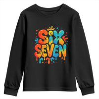 Fun Six Seven Graffiti Youth Sweatshirt Funny 67 Meme Gen Alpha Slang Streetwear Hip Hop - Wonder Print Shop