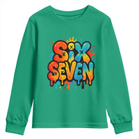 Fun Six Seven Graffiti Youth Sweatshirt Funny 67 Meme Gen Alpha Slang Streetwear Hip Hop - Wonder Print Shop
