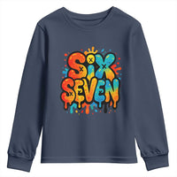 Fun Six Seven Graffiti Youth Sweatshirt Funny 67 Meme Gen Alpha Slang Streetwear Hip Hop - Wonder Print Shop