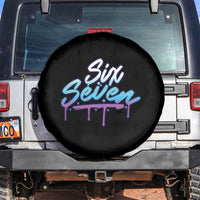Fun Six Seven Spare Tire Cover Funny 6 7 Meme Gen Alpha Slang Streetwear Gradient - Wonder Print Shop