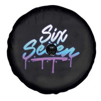 Fun Six Seven Spare Tire Cover Funny 6 7 Meme Gen Alpha Slang Streetwear Gradient - Wonder Print Shop