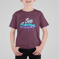Fun Six Seven T Shirt For Kid Funny 6 7 Meme Gen Alpha Slang Streetwear Gradient - Wonder Print Shop