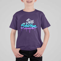 Fun Six Seven T Shirt For Kid Funny 6 7 Meme Gen Alpha Slang Streetwear Gradient - Wonder Print Shop