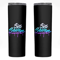 Fun Six Seven Skinny Tumbler Funny 6 7 Meme Gen Alpha Slang Streetwear Gradient - Wonder Print Shop