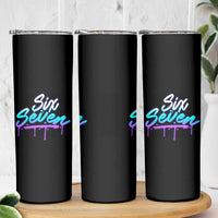 Fun Six Seven Skinny Tumbler Funny 6 7 Meme Gen Alpha Slang Streetwear Gradient - Wonder Print Shop