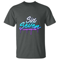 Fun Six Seven T Shirt Funny 6 7 Meme Gen Alpha Slang Streetwear Gradient - Wonder Print Shop