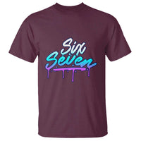 Fun Six Seven T Shirt Funny 6 7 Meme Gen Alpha Slang Streetwear Gradient - Wonder Print Shop