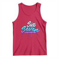 Fun Six Seven Tank Top Funny 6 7 Meme Gen Alpha Slang Streetwear Gradient - Wonder Print Shop