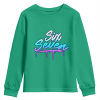 Fun Six Seven Youth Sweatshirt Funny 6 7 Meme Gen Alpha Slang Streetwear Gradient - Wonder Print Shop