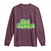 67 Meme Long Sleeve Shirt Six Seven Funny Gen Alpha Slang Saying - Wonder Print Shop