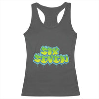 67 Meme Racerback Tank Top Six Seven Funny Gen Alpha Slang Saying - Wonder Print Shop