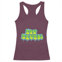 67 Meme Racerback Tank Top Six Seven Funny Gen Alpha Slang Saying - Wonder Print Shop