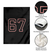 Number 67 Meme Garden Flag Funny Six Seven Varsity Sports Team Jersey - Wonder Print Shop