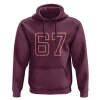 Number 67 Meme Hoodie Funny Six Seven Varsity Sports Team Jersey - Wonder Print Shop