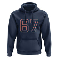 Number 67 Meme Hoodie Funny Six Seven Varsity Sports Team Jersey - Wonder Print Shop