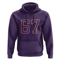 Number 67 Meme Hoodie Funny Six Seven Varsity Sports Team Jersey - Wonder Print Shop