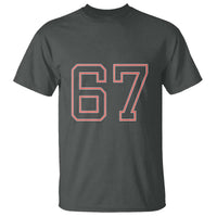 Number 67 Meme T Shirt Funny Six Seven Varsity Sports Team Jersey - Wonder Print Shop